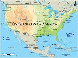 Map of North America (Canada, Mexico, United States)
